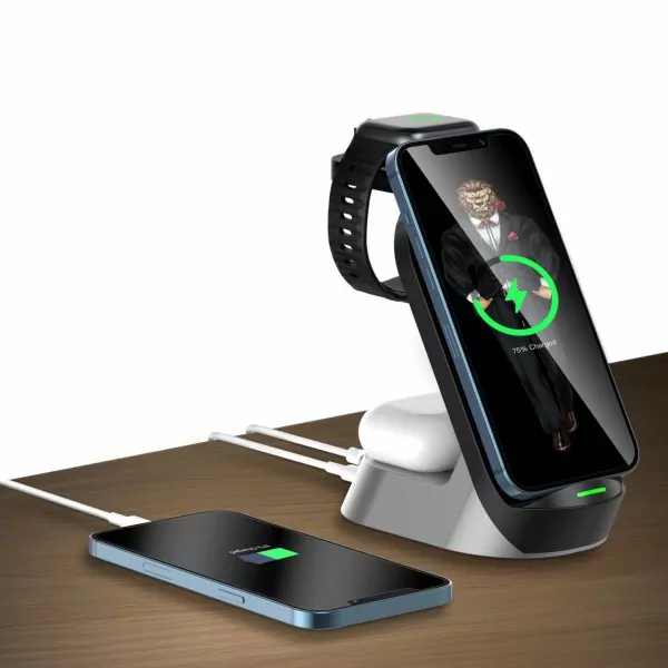 شارژر وایرلس 4 کاره گرین Green 4in1 Wireless Charger 15W